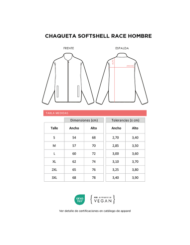 Chaqueta Softshell Race Hombre