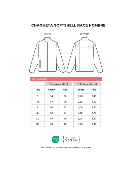 Chaqueta Softshell Race Hombre