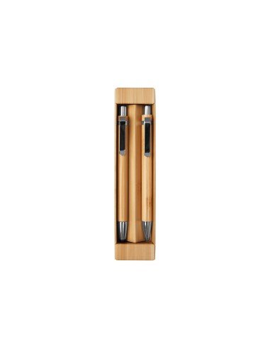 SET DE BOLIGRAFO Y LÁPIZ MECÁNICO DE BAMBÚ "NAGANO DUO"