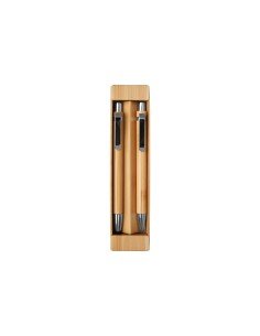 SET DE BOLIGRAFO Y LÁPIZ MECÁNICO DE BAMBÚ "NAGANO DUO" 2