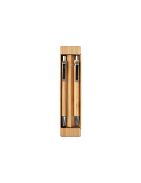 SET DE BOLIGRAFO Y LÁPIZ MECÁNICO DE BAMBÚ "NAGANO DUO"